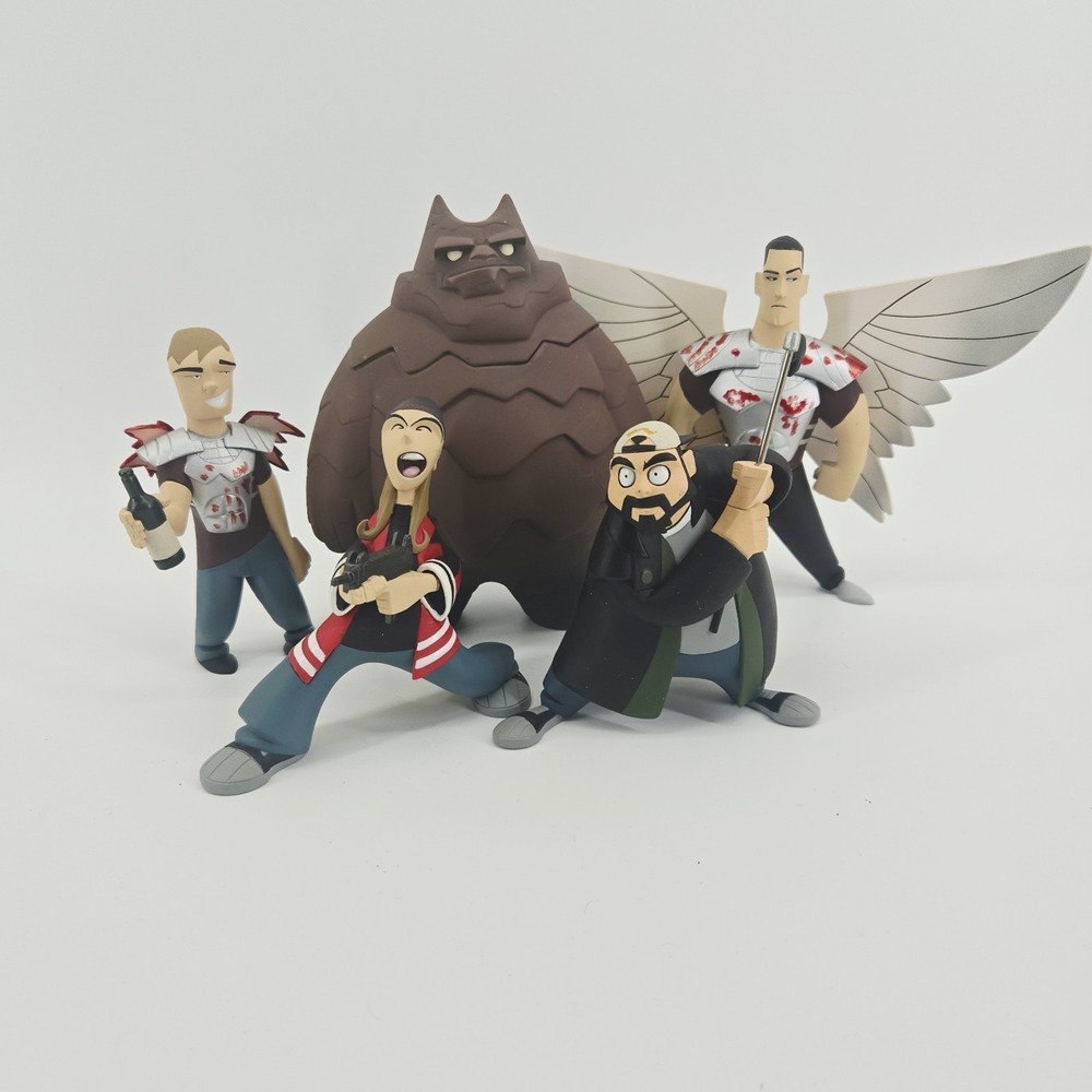 Kevin Smith Clerks Dogma Inaction Figures Jay Silent Bob Golgothan Lot of 5
